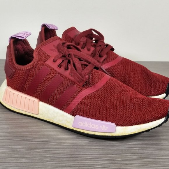 adidas NMD R1 Collegiate Burgundy Clear Orange, B37646, Womens Various Sizes - Picture 3 of 9